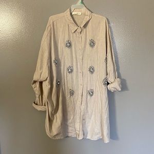 Oversized linen blouse